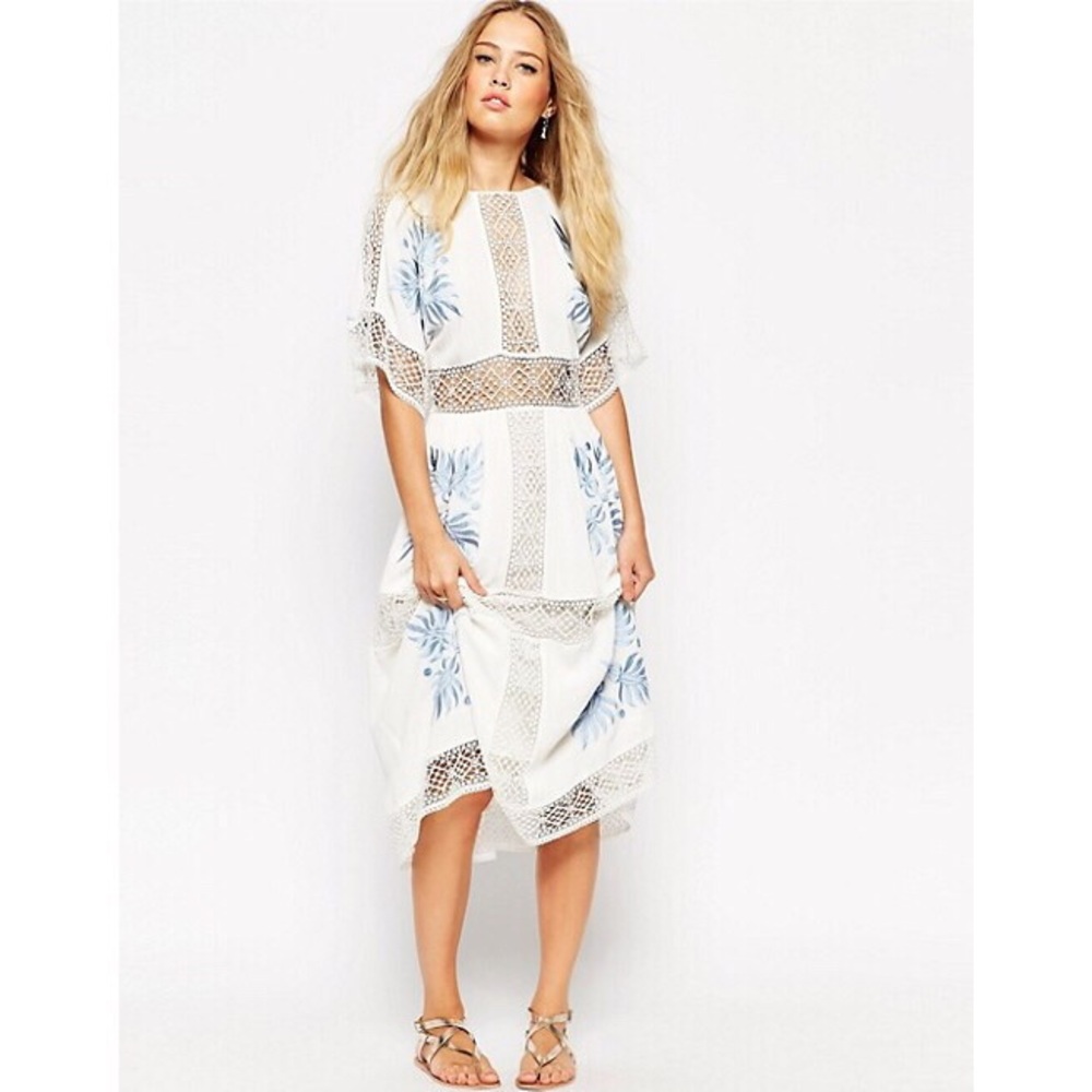 ISO!! ASOS Embroidered Midi Dress